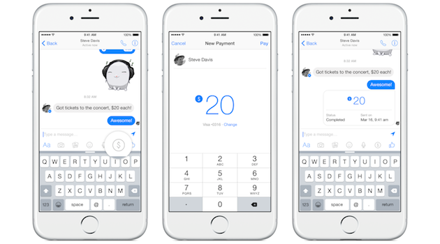pagare con facebook