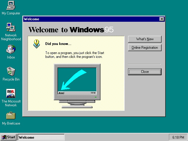 Primo Avvio Windows 95